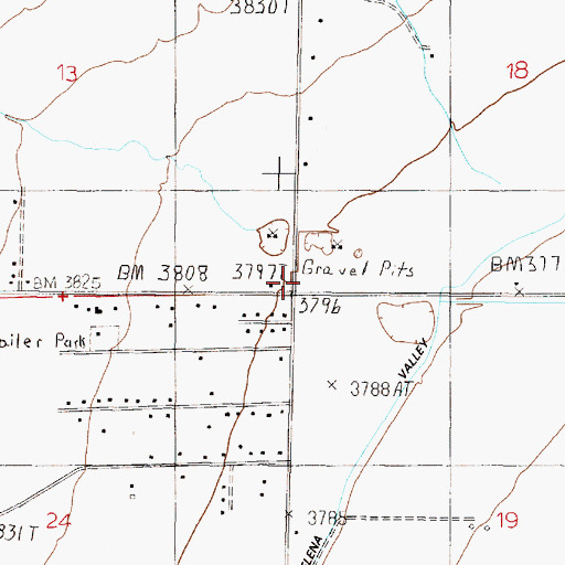Topographic Map of 11N03W18CCCC01 Well, MT