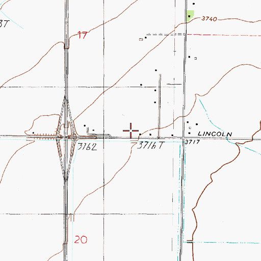 Topographic Map of 11N03W17DDCC01 Well, MT