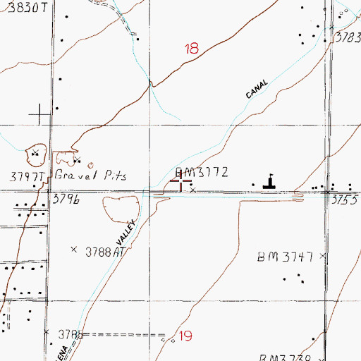 Topographic Map of 11N03W18DCCC01 Well, MT