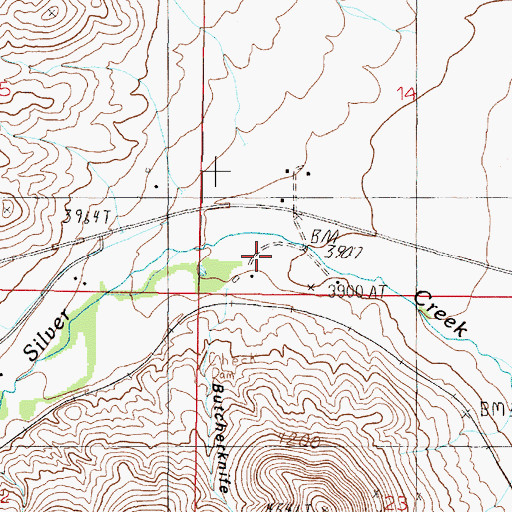 Topographic Map of 11N04W14CCDB01 Well, MT