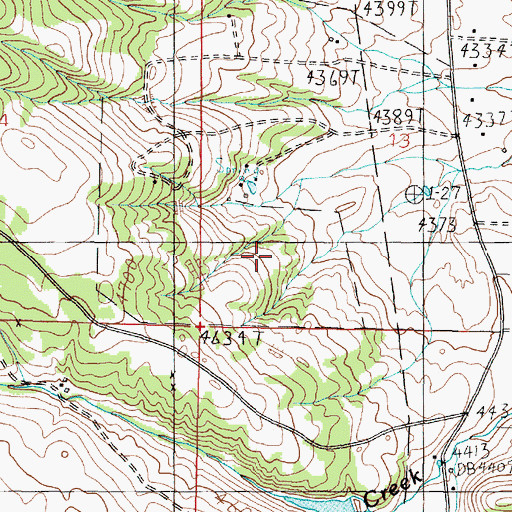 Topographic Map of 11N05W13CBBD01 Spring, MT