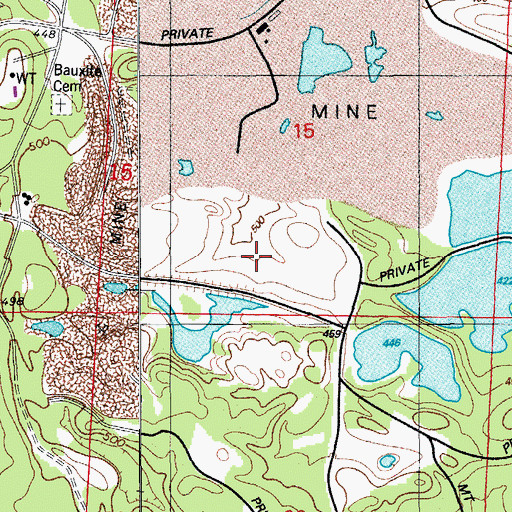 Topographic Map of Section 15 Mine, AR