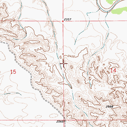Topographic Map of 11N53E15ADDA01 Well, MT