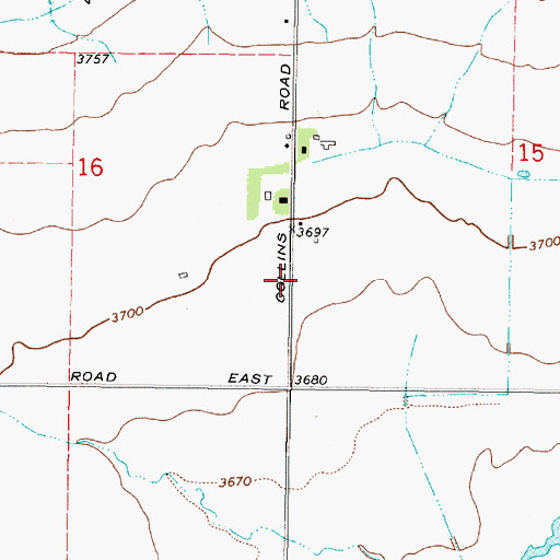 Topographic Map of 11N03W15CCBB01 Well, MT