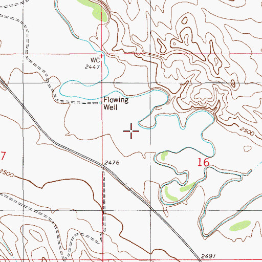 Topographic Map of 11N56E16BC__01 Well, MT