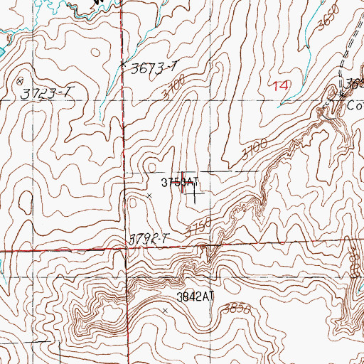 Topographic Map of 11N25E14C___01 Well, MT