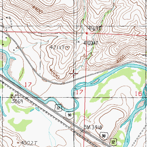 Topographic Map of 11N13W17ADA_01 Well, MT