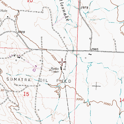 Topographic Map of 11N32E15ABAC01 Well, MT