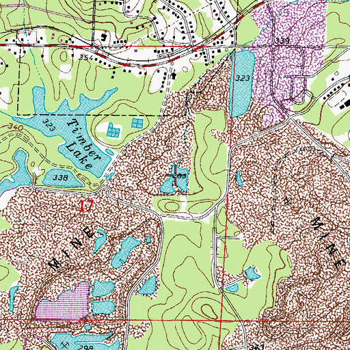 Topographic Map of Section 17 Mine, AR