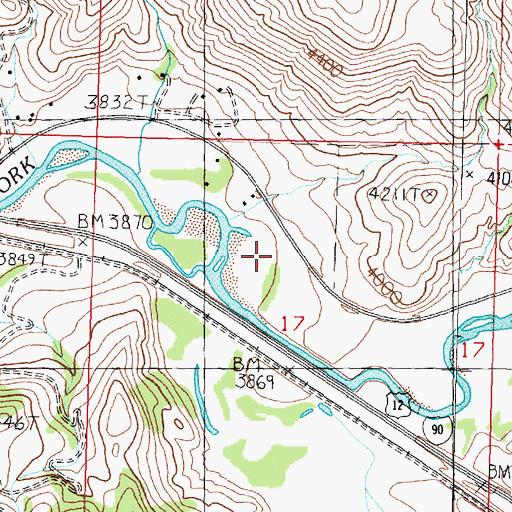 Topographic Map of 11N13W17BDAA01 Well, MT