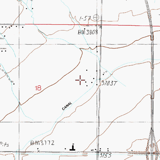 Topographic Map of 11N03W18ADDA01 Well, MT