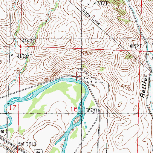 Topographic Map of 11N13W16ABCC01 Well, MT