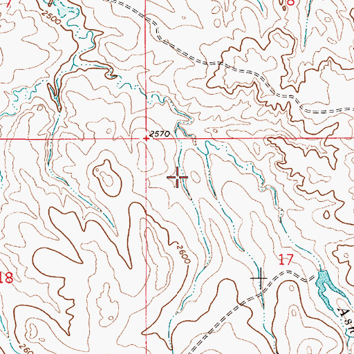 Topographic Map of 11N52E17BB__01 Well, MT