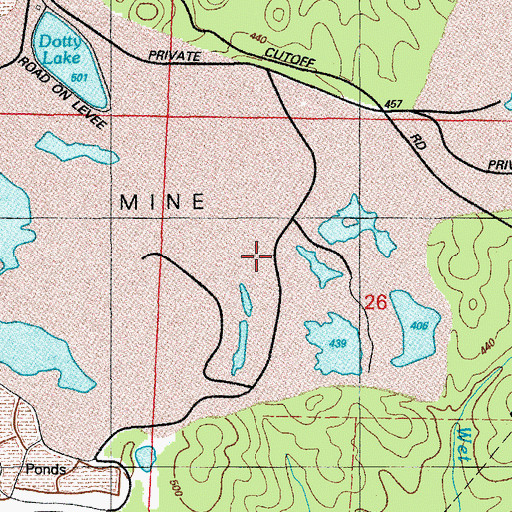 Topographic Map of Section 26 Mine, AR