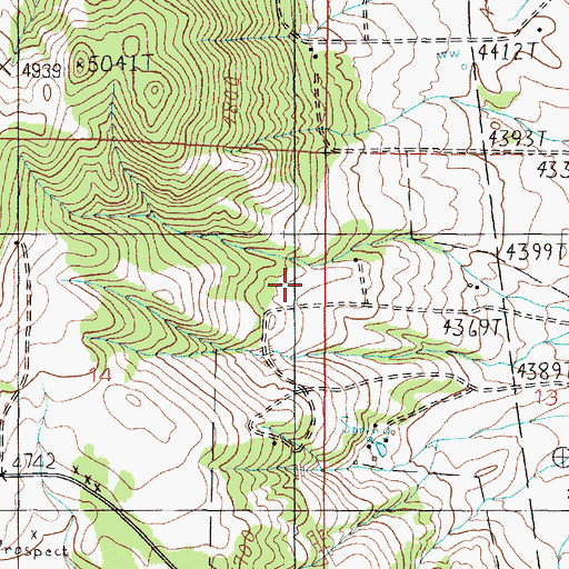 Topographic Map of 11N05W14ADAA01 Well, MT