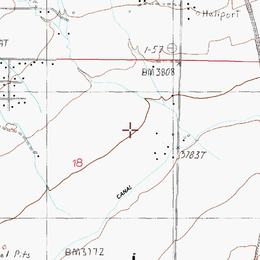 Topographic Map of 11N03W18ADBC01 Well, MT