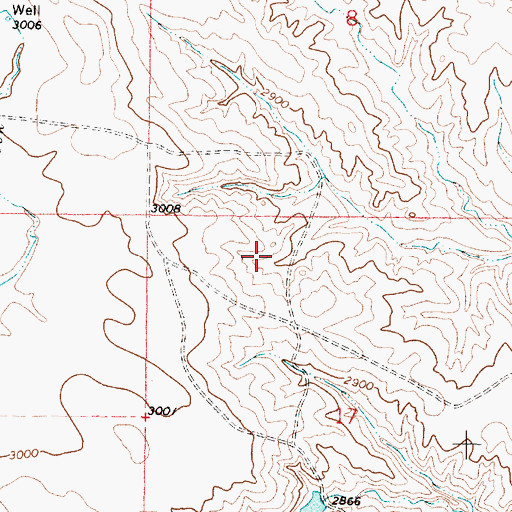 Topographic Map of 11N46E17BABC01 Well, MT