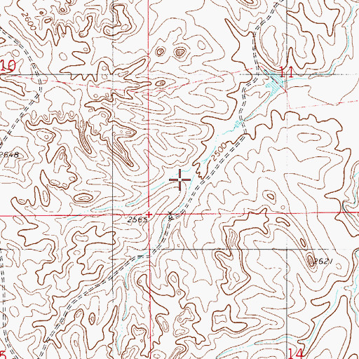 Topographic Map of 11N55E11CC__01 Well, MT