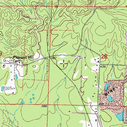 Topographic Map of Section 28 Mine, AR