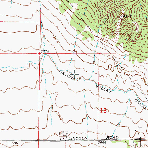 Topographic Map of 11N03W13BACA01 Well, MT