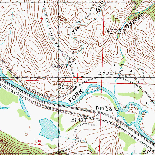 Topographic Map of 11N13W07DDCD01 Well, MT