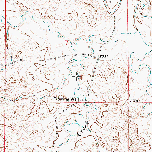 Topographic Map of 11N53E07DC__01 Well, MT