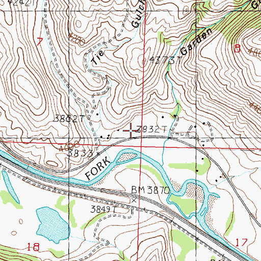 Topographic Map of 11N13W07DDDA01 Well, MT