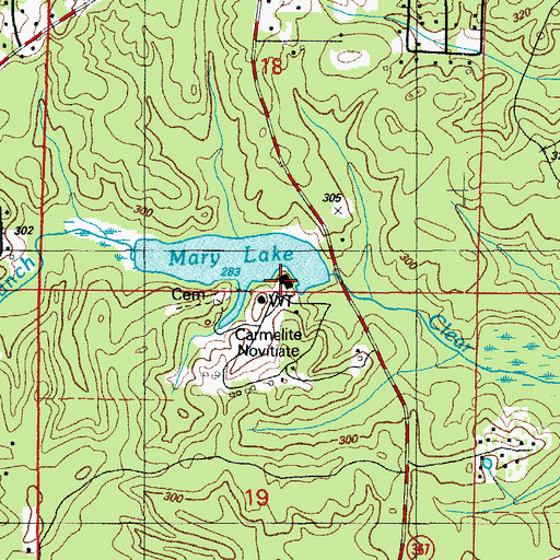 Topographic Map of Shrine Club (historical), AR