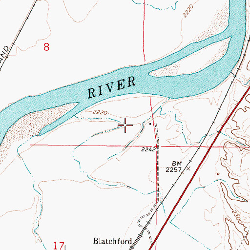 Topographic Map of 11N50E08DD__01 Well, MT