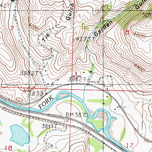 Topographic Map of 11N13W08CC__01 Well, MT