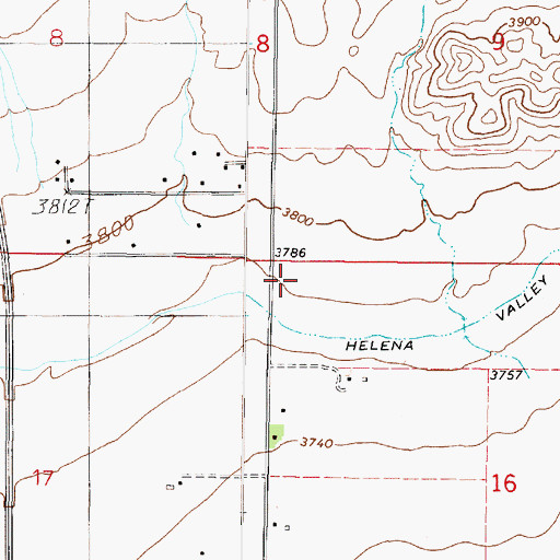 Topographic Map of 11N03W16BBBB01 Well, MT