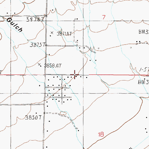 Topographic Map of 11N03W18BABA01 Well, MT