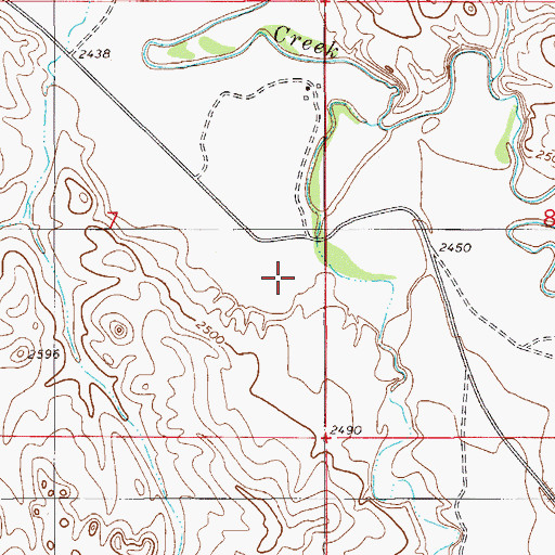 Topographic Map of 11N56E07AADA01 Well, MT