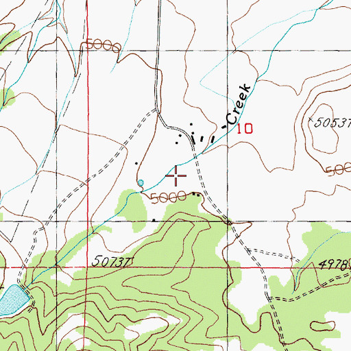 Topographic Map of 11N09W10CACA01 Well, MT