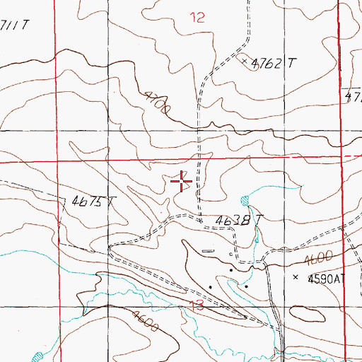 Topographic Map of 11N15E13BA__01 Well, MT