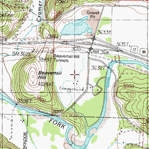 Topographic Map of 11N16W11CACC01 Well, MT