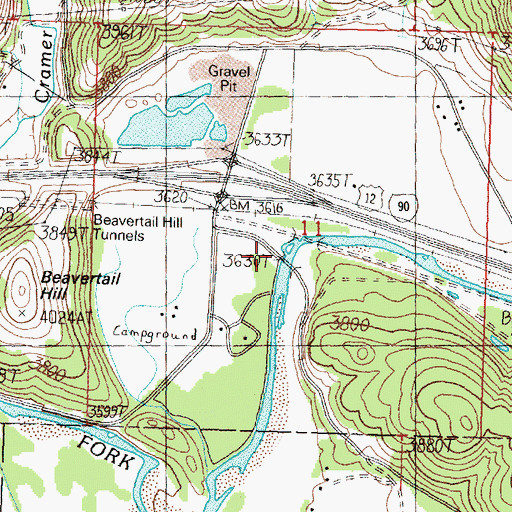Topographic Map of 11N16W11CAAA01 Well, MT