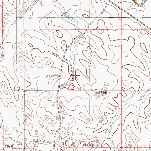 Topographic Map of 11N55E12AC__01 Well, MT