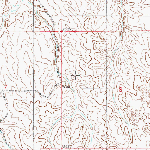 Topographic Map of 11N55E08BC__01 Well, MT
