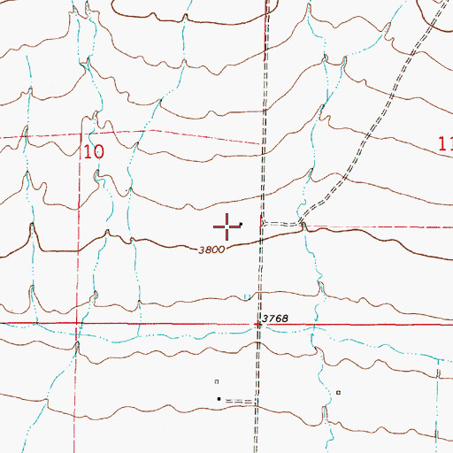 Topographic Map of 11N03W10DADD01 Well, MT