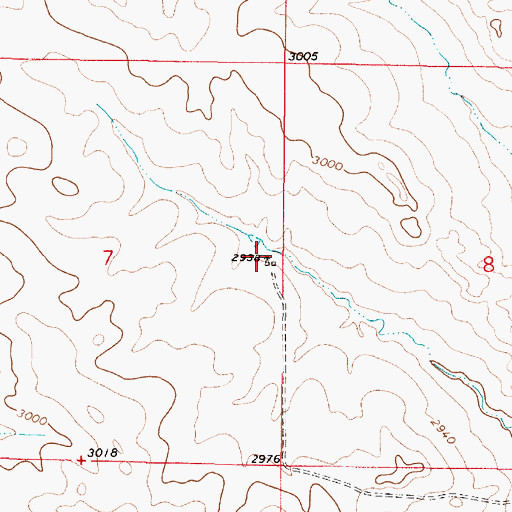 Topographic Map of 11N45E07ADDD01 Well, MT