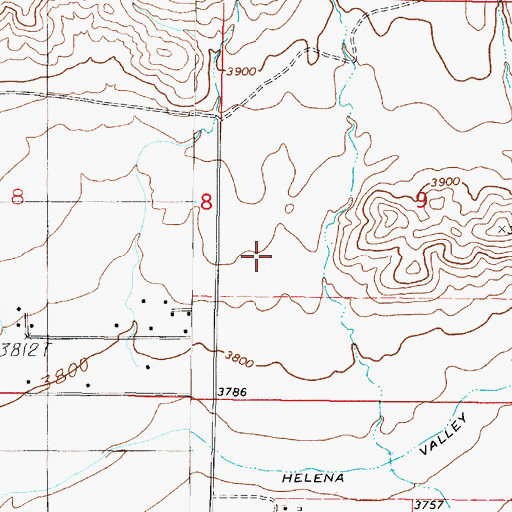 Topographic Map of 11N03W09CBDB01 Well, MT