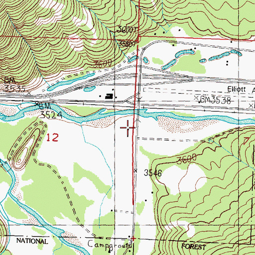 Topographic Map of 11N17W12ADDD01 Well, MT
