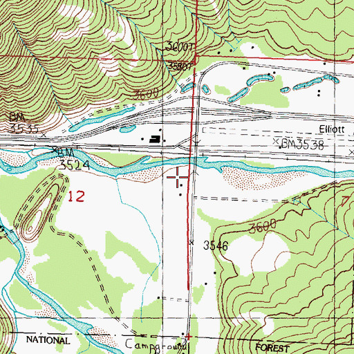 Topographic Map of 11N17W12ADDD02 Well, MT