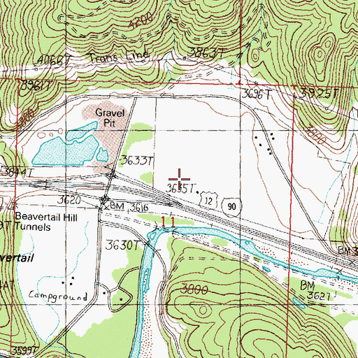Topographic Map of 11N16W11ACAC01 Well, MT