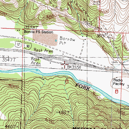 Topographic Map of 11N16W08BDA_01 Well, MT