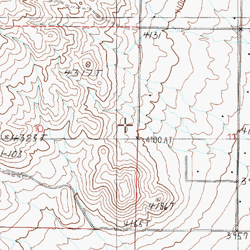 Topographic Map of 11N04W10ADDD01 Well, MT