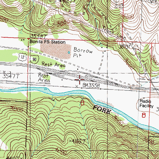 Topographic Map of 11N16W08BAD_01 Well, MT