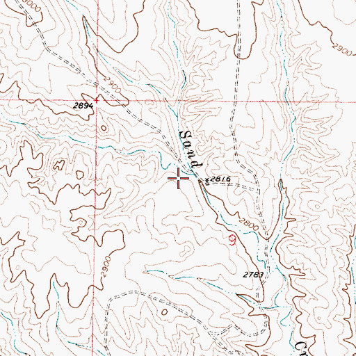 Topographic Map of 11N46E09BDBB01 Well, MT