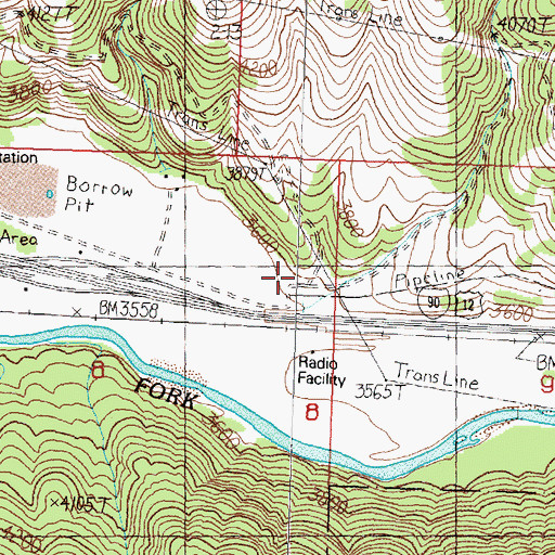 Topographic Map of 11N16W08ADAB01 Well, MT